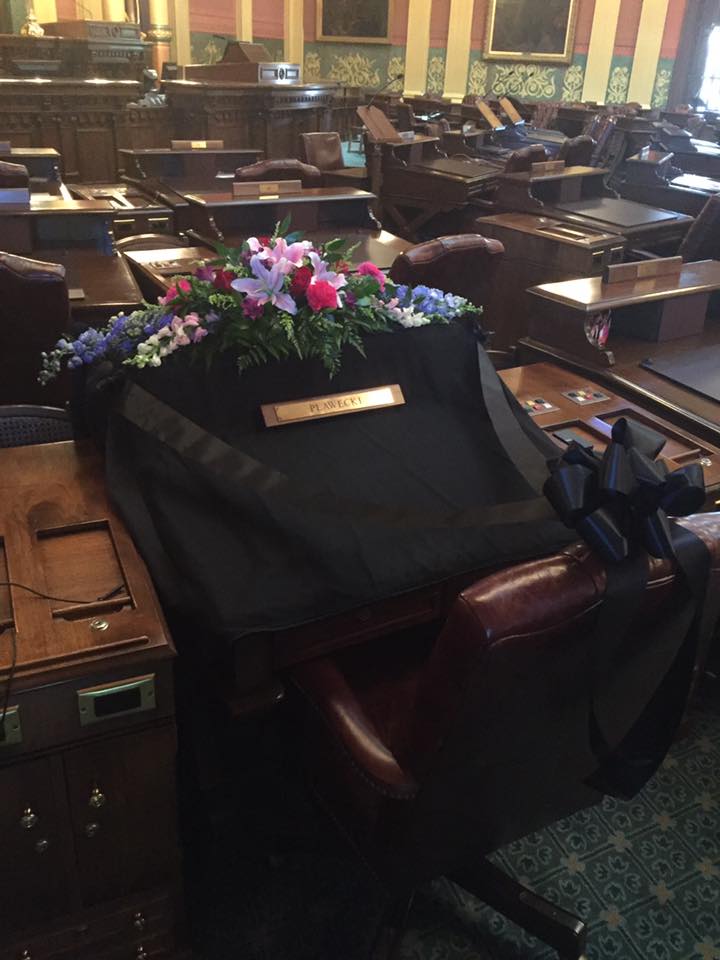 Photo Credits: Richard Brown "There is a sad tradition of the Michigan House of Representatives which occurs when a member passes away while in office."